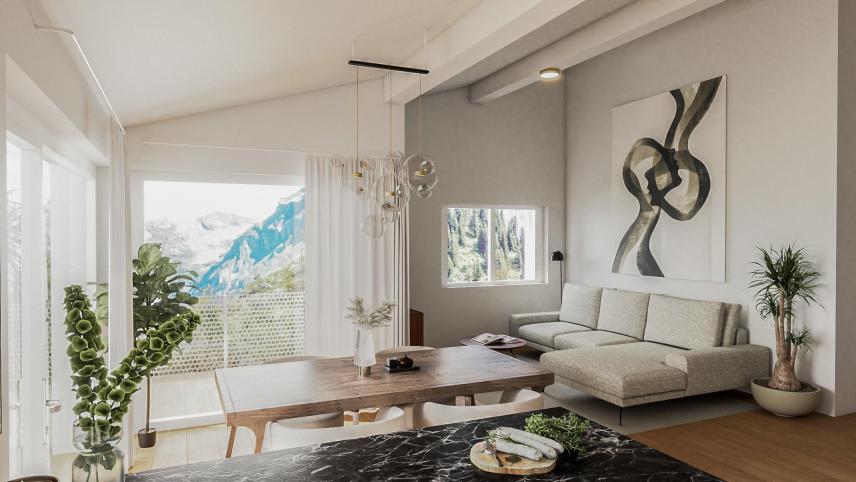 Dans les combles, 3.5 pièces, 87.50 m2